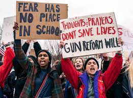 Several schools, including Whitefish Bay, held walkouts to protest against gun violence and push for gun law reform. 